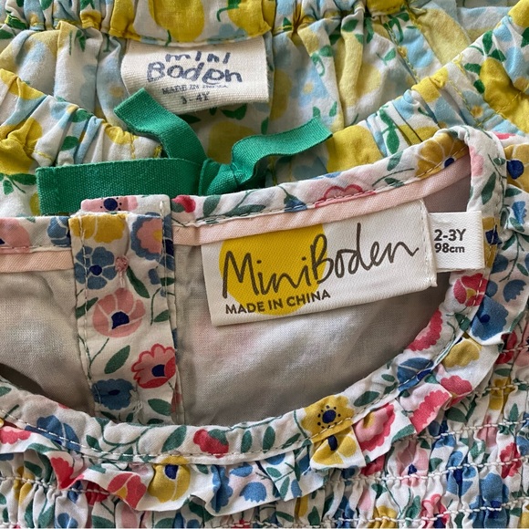 Mini Boden Smocked Floral Blouses - Picture 7 of 7